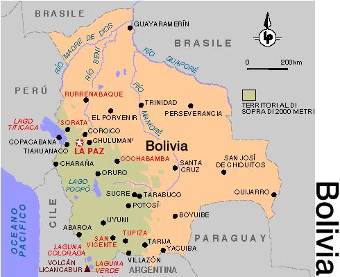 Bolivia - cartina